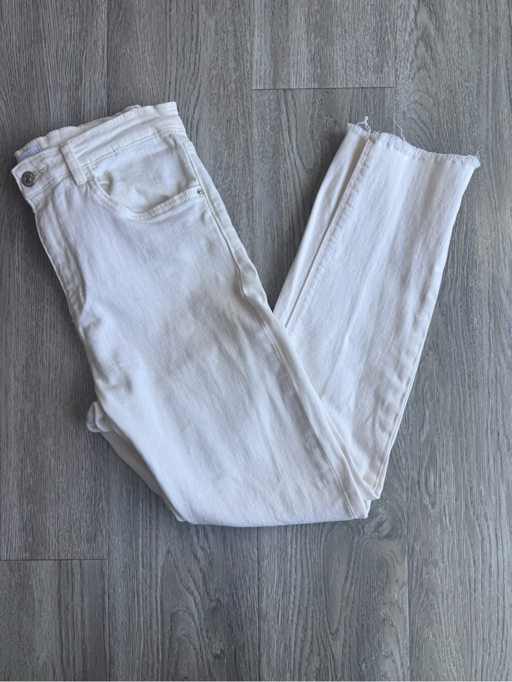 Zara Women's White High-Rise White Stretchy Jeans Size 6